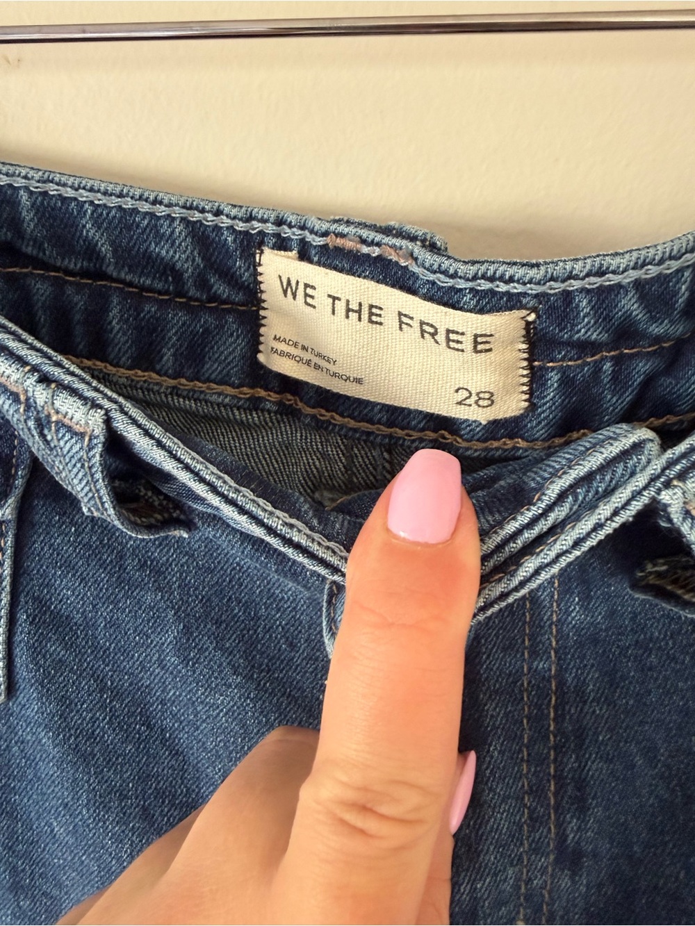 We The Free Dark Blue High-Rise Wide Leg Jeans - Picture 8 of 8